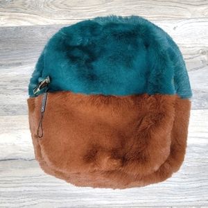 Furry Back Pack With Adjustable Straps